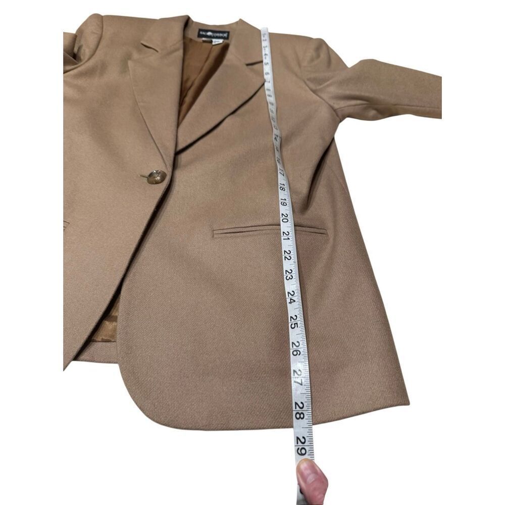 VTG Sag Harbor women's camel-colored 100% wool blazer Sz 10 P NWT - Picture 7 of 7